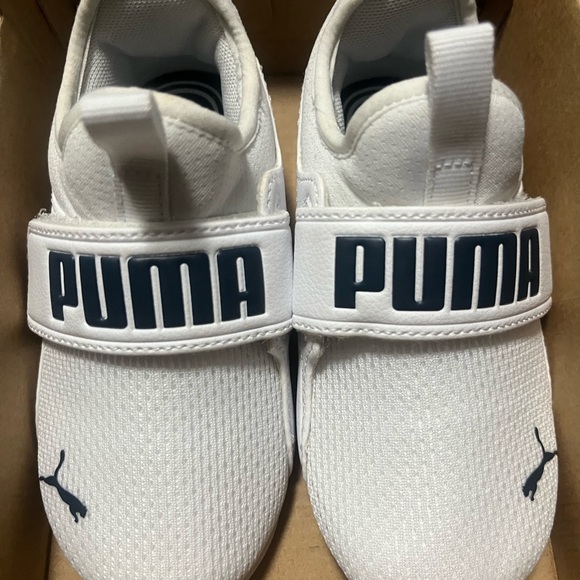 Kids / Infants White Puma Slip On Shoes Toddler Size 10C - Picture 5 of 6